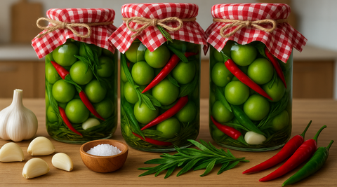 ترشی گوجه سبز مجلسی + نکات طلایی برای خوشمزهتر شدن!